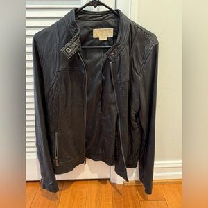 Michael Kors Black Quilted Leather Jacket
